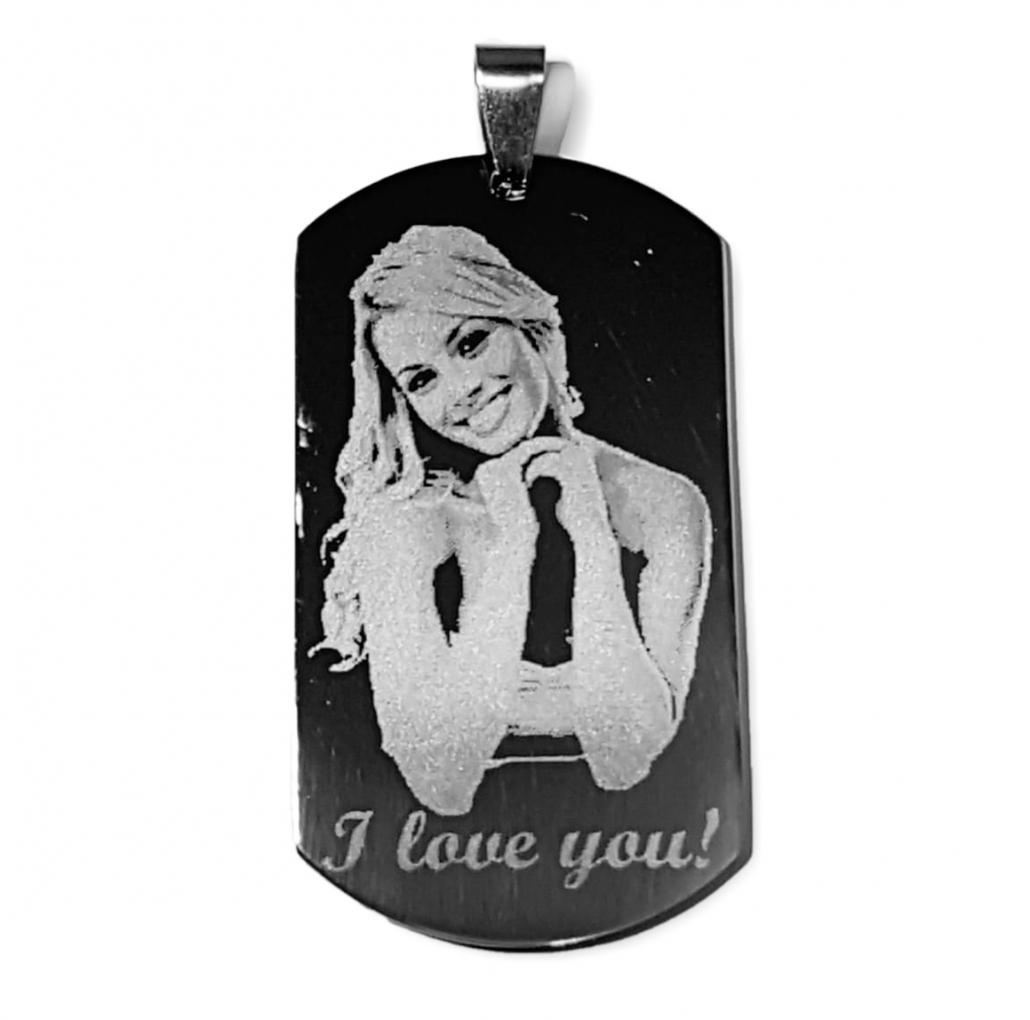 Dog Tag Kette Mit Foto Und Gravur Dog Tag Kette mit Gravur | Männer Geschenk im Fotogeschenke Shop