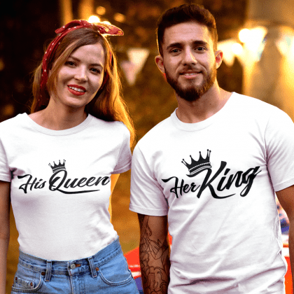 her king his queen t-shirts gestalten