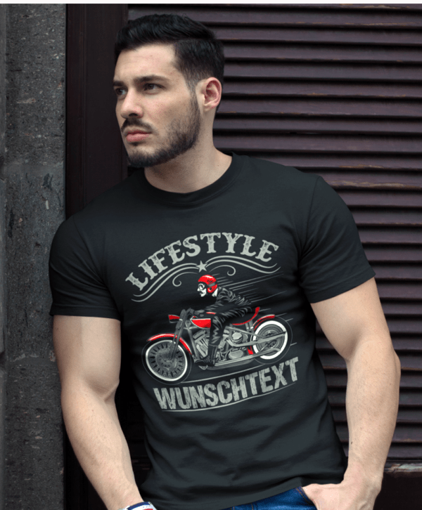 lifestyle biker custom t-shirt herren