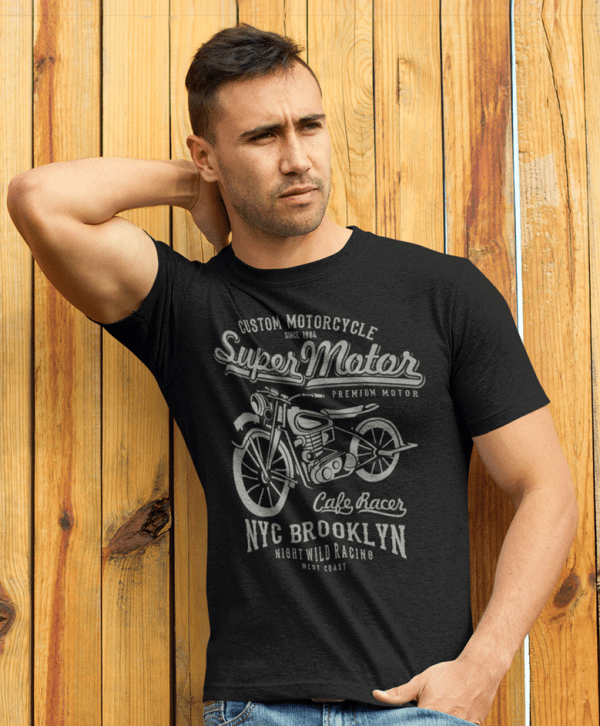 oldschool biker t-shirts herren