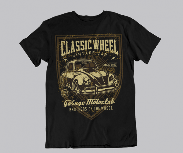 tuning oldschool classic auto t-shirt