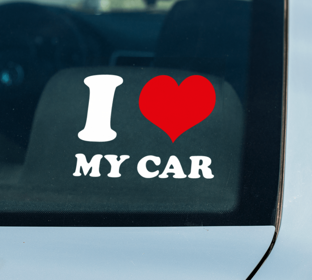 I Love Aufkleber selbst gestalten Wunschtext Sushi Herz Love Sticker