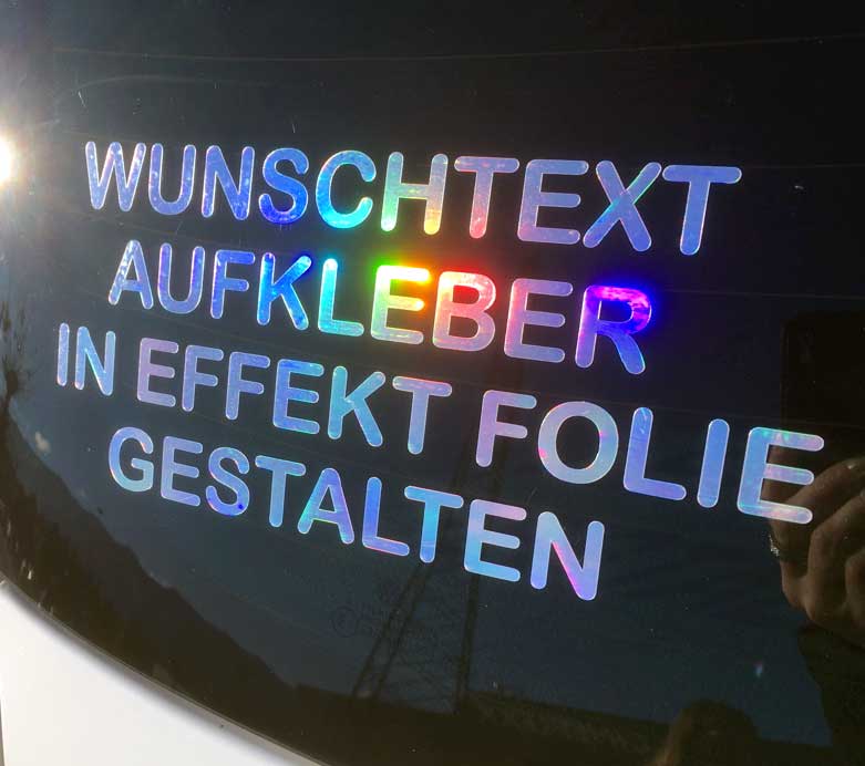 lappen Auto Aufkleber Hologramm Oilslick Auto Sticker Glitzer Heck scheibe Logo 