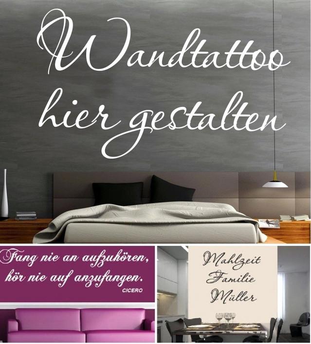 Wandtattoo selbst gestalten Sprüche Wandtattoos günstig designen