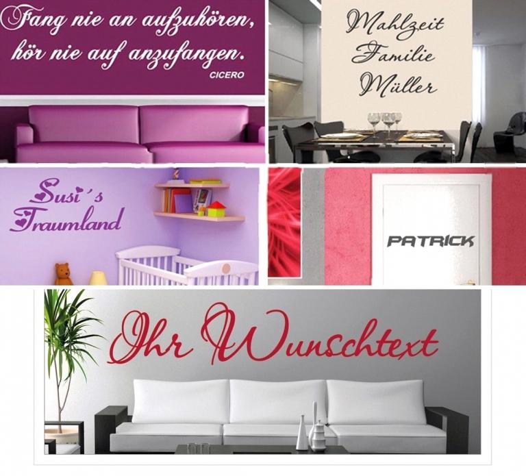 Wandtattoo selbst gestalten Sprüche Wandtattoos günstig designen