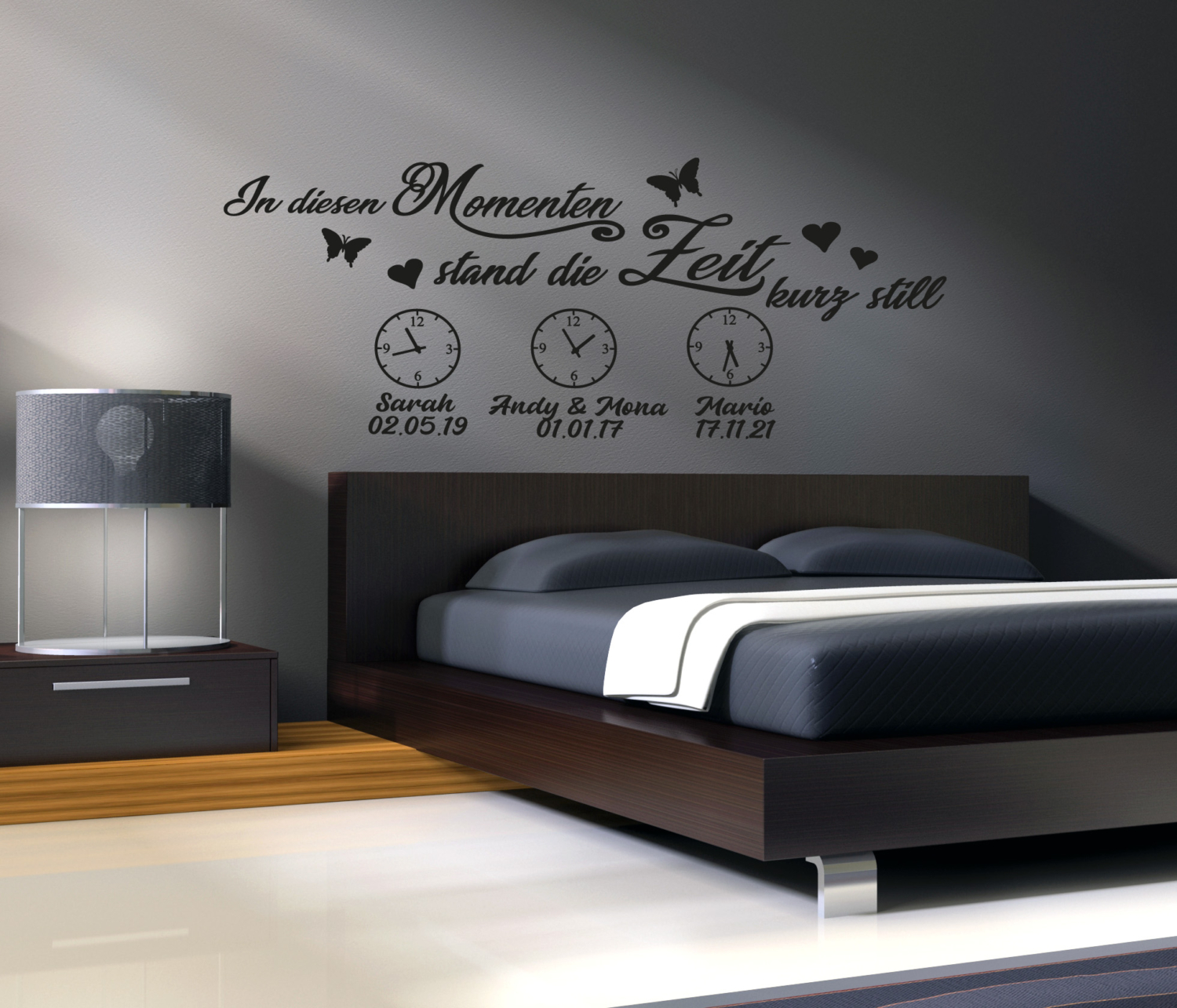 Wandtattoo Spruch Familie In diesen Momenten stand die Zeit kurz