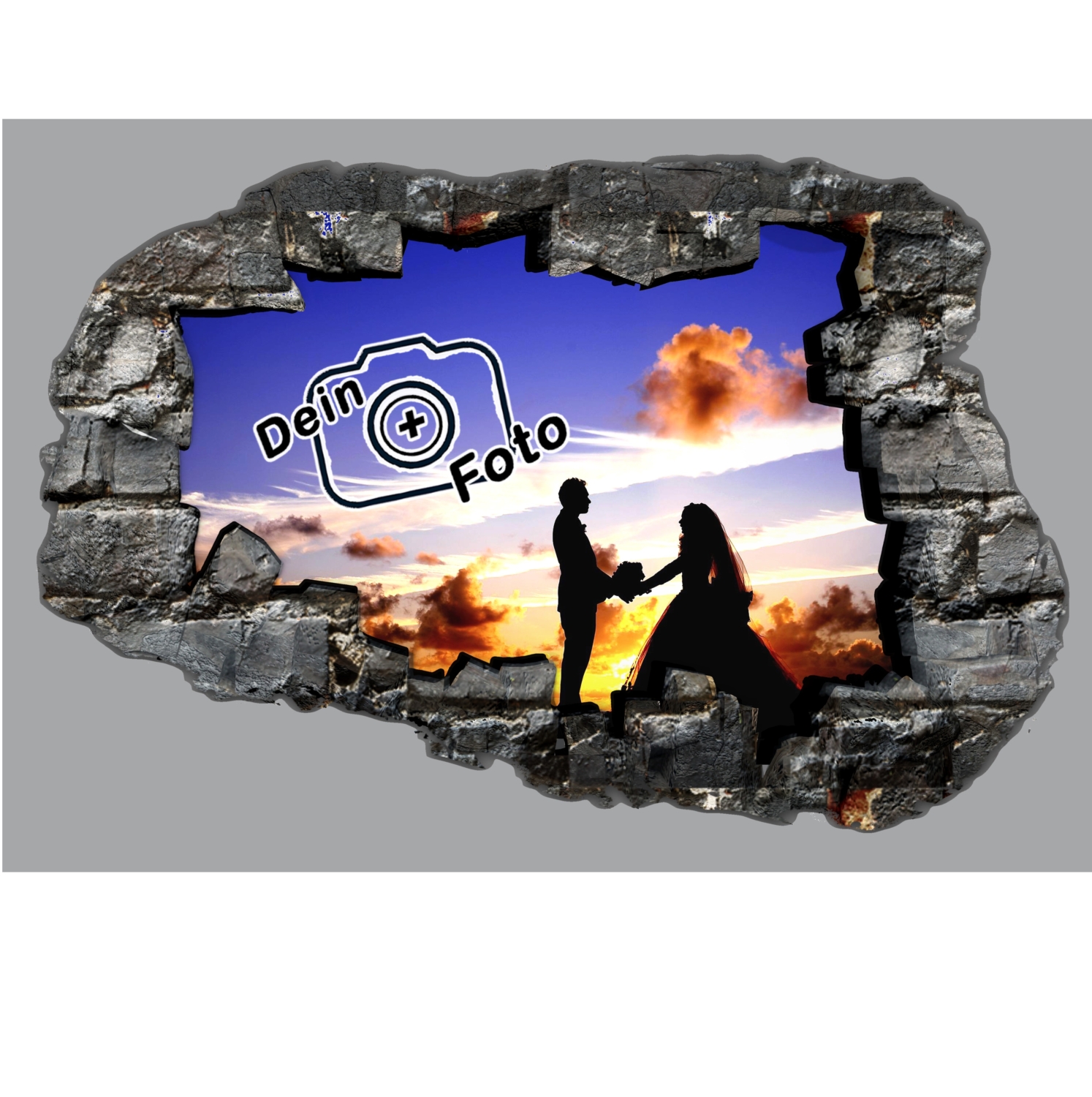 Wandbild modern 3d optik Wandtattoo mit eigenen Foto Wandbilder